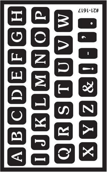 Over N Over Reusable Stencils 5'X8'-Full Alphabet