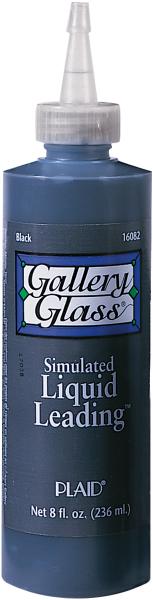 Gallery Glass Liquid Leading 8oz-Black