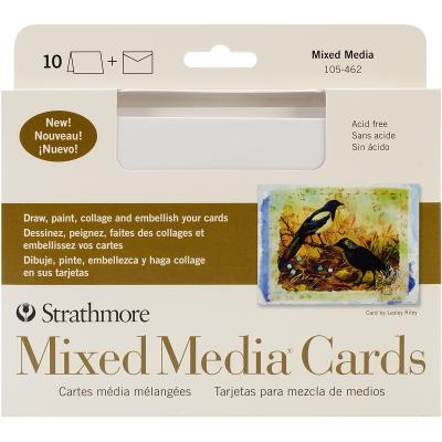 Strathmore Cards & Envelopes 5''X6.875'' 10/Pkg-Mixed Media