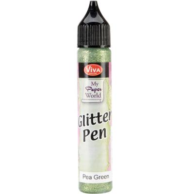 Viva Decor Glitter Pen 25ml-Pea Green