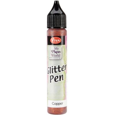 Viva Decor Glitter Pen 25ml-Copper