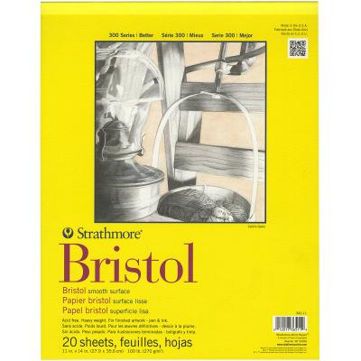 Strathmore Bristol Smooth Paper Pad 11''X14''-20 Sheets