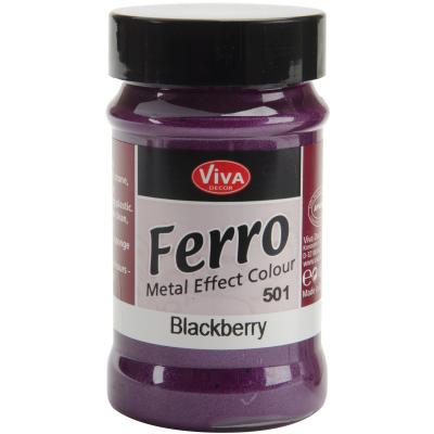 Ferro Metal Effect Textured Paint 3oz-Blackberry