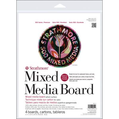 Strathmore Mixed Media Boards 4/Pkg-11''X14''