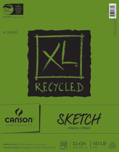 Canson XL Recycled Sketch Paper Pad 11'X14'-100 Sheets
