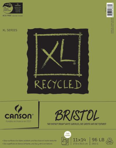 Canson XL Recycled Bristol Paper Pad 11'X14'-25 Sheets