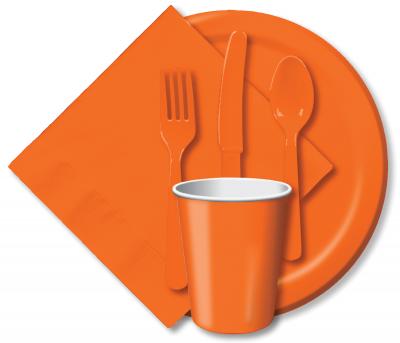 Dinner Plates 8.75' 24/Pkg-Sunkissed Orange