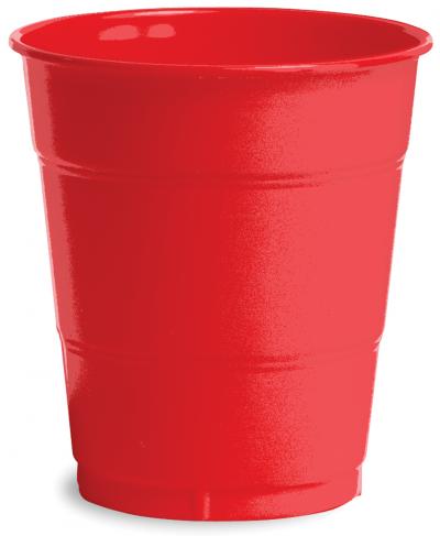 Plastic Cups 12oz 20/Pkg-Classic Red