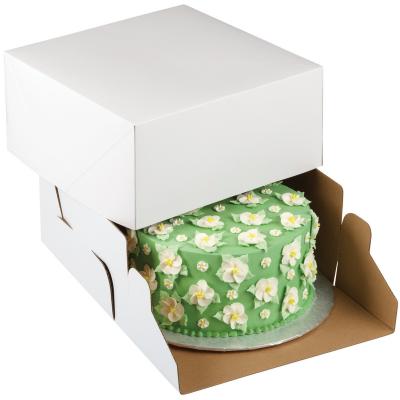 Corrugated Cake Boxes-White 10''X10''X5'' 2/Pkg