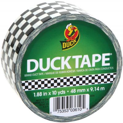 Patterned Duck Tape 1.88'X10yd-Checkerboard