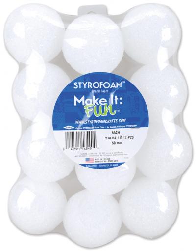 Styrofoam Balls 12/Pkg-2'