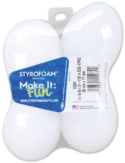 Styrofoam Eggs 4/Pkg-3'X2.5'