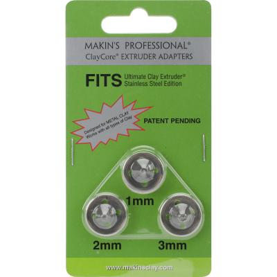 Makins Professional ClayCore Extruder Adapters 3/Pkg-1mm, 2mm & 3mm