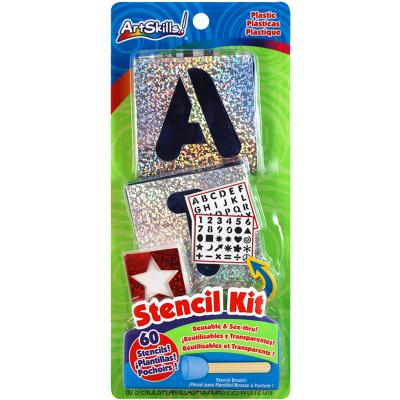Reusable Letters, Numbers & Shapes Stencil Kit-