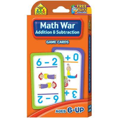 Game Cards-Math War Adding & Subtracting - Ages 6+