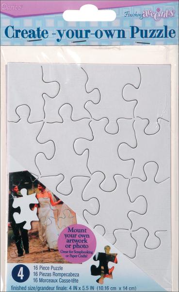 Create Your Own Puzzle 16 Pieces 4'X5' 4/Pkg-