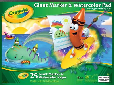 Crayola Marker & Watercolor Pad 16'X12'-25 Sheets
