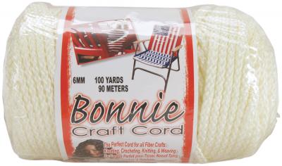 Bonnie Macrame Craft Cord 6mmX100yd-Ivory