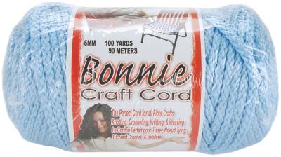Bonnie Macrame Craft Cord 6mmX100yd-Sky Blue