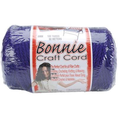Bonnie Macrame Craft Cord 6mmX100yd-Purple