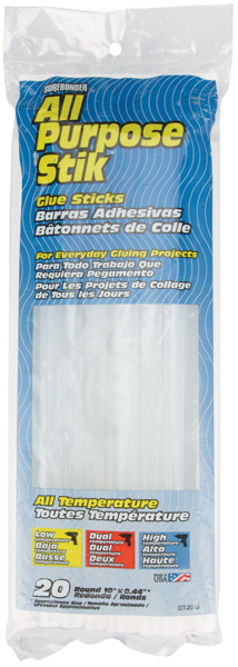 All-Purpose Stik Glue Sticks-7/16'X10' 20/Pkg