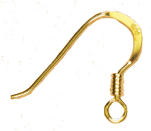14k Plated Gold Elegance Beads & Findings-Fishhook Earrings 8/Pkg