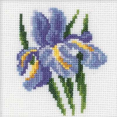 RTO Counted Cross Stitch Kit 4'X4'-Iris Flower (14 Count)