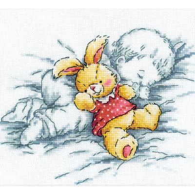RTO Counted Cross Stitch Kit 8''X7.25''-Baby W/Rabbit (14 Count)