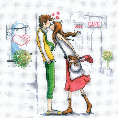 RTO Counted Cross Stitch Kit 8''X8''-Couple In The City (14 Count)