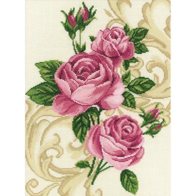 RTO Counted Cross Stitch Kit 10.75''X14.25''-Roses (14 Count)