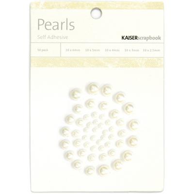 Self-Adhesive Pearls 50/Pkg-Pearl