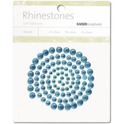 Self-Adhesive Rhinestones 100/Pkg-Aquamarine