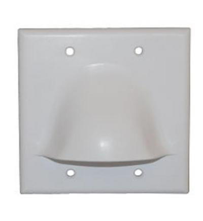 FACEPLATE 2 GANG BULK NOSE WHITE