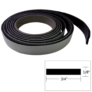 TACO Hatch Tape 8L x ⅛'H x ¾'W - Black