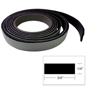 TACO Hatch Tape - 8L x ¼'H x ¾'W - Black