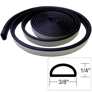 TACO Weather Seal - 10L x ¼'H x ⅜'W - Black