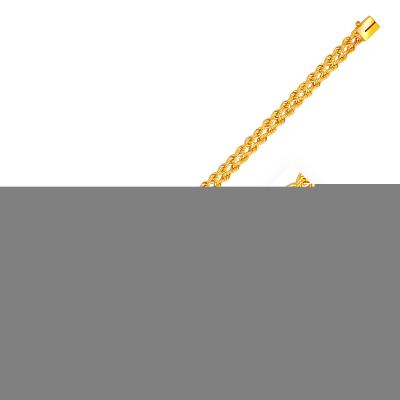 6.0 mm 14k Yellow Gold Two Row Rope Bracelet