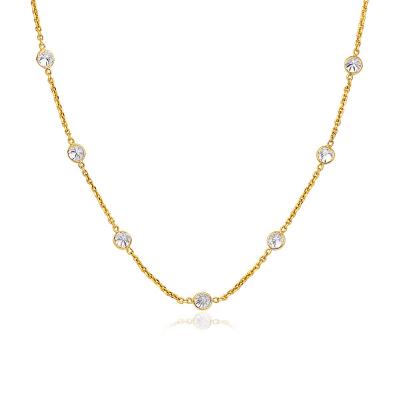 14k Yellow Gold CZ By the Yard Long Links
