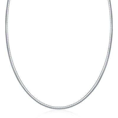 Sterling Silver Classic Omega Chain Necklace (3.0mm)