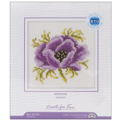 RTO Counted Cross Stitch Kit 4'X4'-Anemone (14 Count)