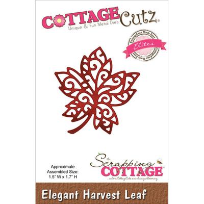 CottageCutz Elites Die-Elegant Harvest Leaf 1.5'X1.7'