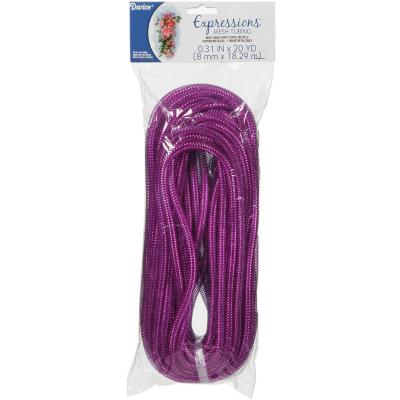 Mesh Tubing 8mmX20yd-Purple & Purple Metallic