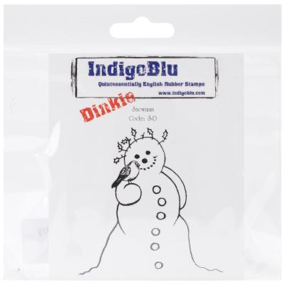 IndigoBlu Cling Mounted Stamp 4'X3'-Snowman - Dinkie