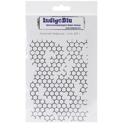 IndigoBlu Cling Mounted Stamp 7'X4.75'-Honeycomb Background