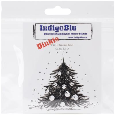 IndigoBlu Cling Mounted Stamp 4'X3'-Ickle Christmas Tree - Dinkie