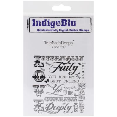IndigoBlu Cling Mounted Stamp 5'X4'-Truly, Madly, Deeply
