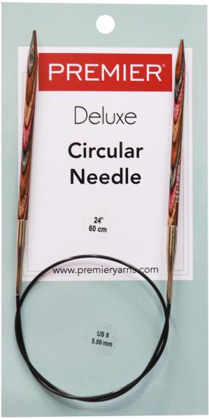 Premier Fixed Circular Knitting Needles 24'-Size 8/5mm