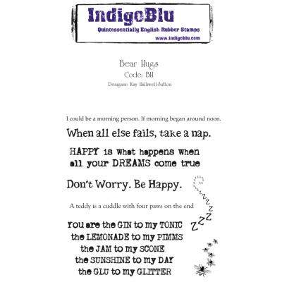 IndigoBlu Cling Mounted Stamp 5'X4'-Bear Hugs