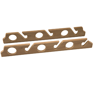Whitecap Teak Six-Rod Storage Rack - Pair