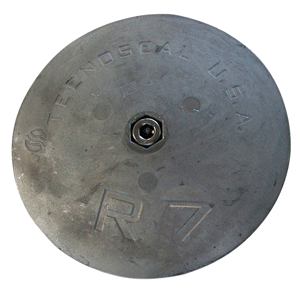 CLOSEOUT - Tecnoseal R7 Rudder Anode - Zinc - 6-1/2' Diameter